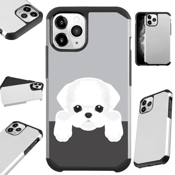 Compatible With Apple Iphone 12 Pro Max 6 7 Hybrid Fusion Phone Case Cover Cute Dog Maltese Walmart Com Walmart Com