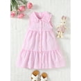 thumbnail image 2 of 4T Baby Girls Dress Toddler Girls Summer Sleeveless Dress 4T Girls Plaid Dress Light Pink, 2 of 6