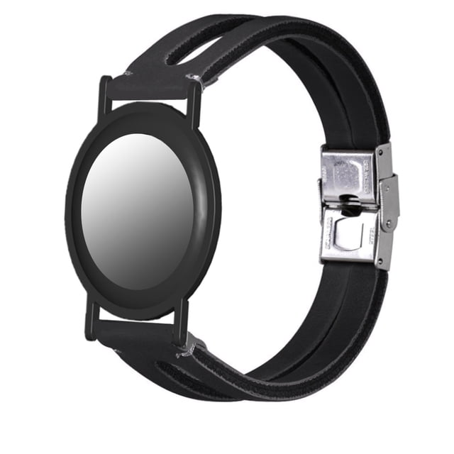 Estuche de cubierta de bandas de cuero simple para Apple AirTag Seguridad y limpieza Durable en uso