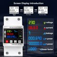 thumbnail image 3 of TFixol 63A Color Screen Circuit Breaker with Adjustable Voltage, Over/Under Voltage Protection, Leakage & Overcurrent Protection, Remote Control & Timer Function, No WiFi, White, 3 of 7