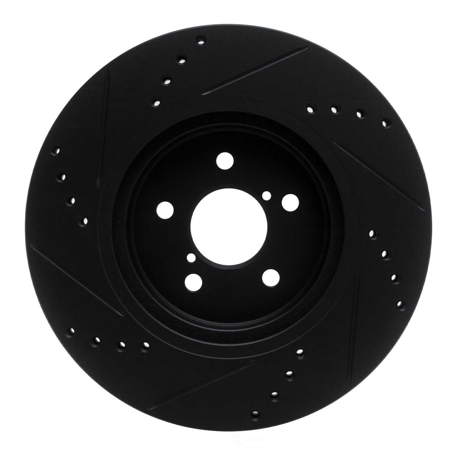 Dynamic Friction Company 633-13037R DFC Brake Rotor - Drilled And Slotted - Black