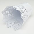 thumbnail image 4 of 1x Crown Lace Cut Out Iron Flower Pot Plant Planter Home Garden Decor W Tray, 4 of 6