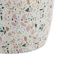 thumbnail image 4 of JONATHAN Y Chiara 17.5" Terrazzo Ceramic Garden Stool, White/Pink, 4 of 7