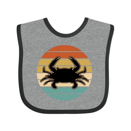 

Inktastic Crab Lover Retro Sunset Gift Baby Boy or Baby Girl Bib