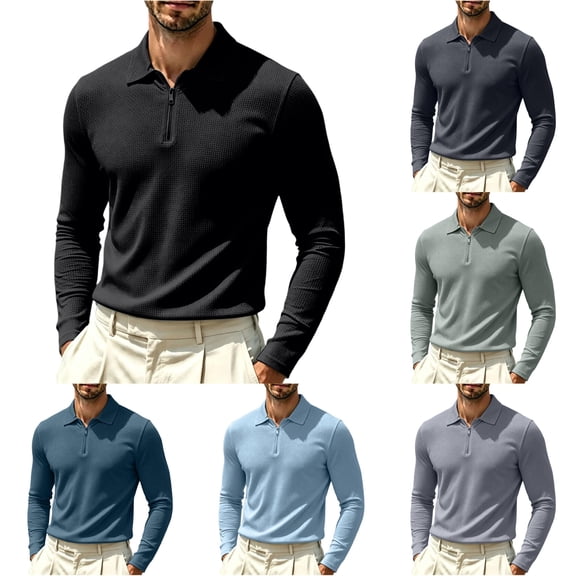 Hauaitttt Lightweight Mesh Zip Long Sleeve Tee for Men – Breathable Ice Silk Athletic Style Comfortable Fit and Quick Drying T Shirts plus Size Men