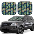 thumbnail image 2 of Bingfone Colorful Pineapples Windshield Sun Shade 2-Piece Foldable Car Front Window Sunshade for Most Sedans SUV Truck-Medium, 2 of 7