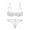 White, variant on Unlined Balconette Demi-Cup Underwire Lace Bra and Thongs
