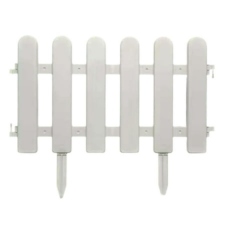 White Garden Fence White Picket Fence Elegant Plastic Picket Inserts Hedge Decorative for Garden Landscaping Farms 20*17 In