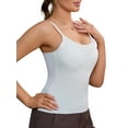 thumbnail image 4 of INSPIRE CHIC Women's Tummy Control Ice Silk Shapewear Camisole Body Shaper Cami Vest with Built in Bra S White, 4 of 5