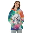 thumbnail image 4 of Funny Watercolor Adorable Poodle Peeking Through Torn Paper Effect All Over Print 3D Hoodie Unisex Merch Hoodies Poodles Dog Lover Gifts Idea - 00026, 4 of 6