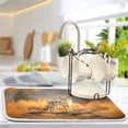 thumbnail image 5 of Wolf Soil Grass Leaves Dish Drying Mat Dish Drainer Rack Mats Water Absorbent Non-Slip Easy Clean Heat Resistant for Kitchen Counter, 5 of 8