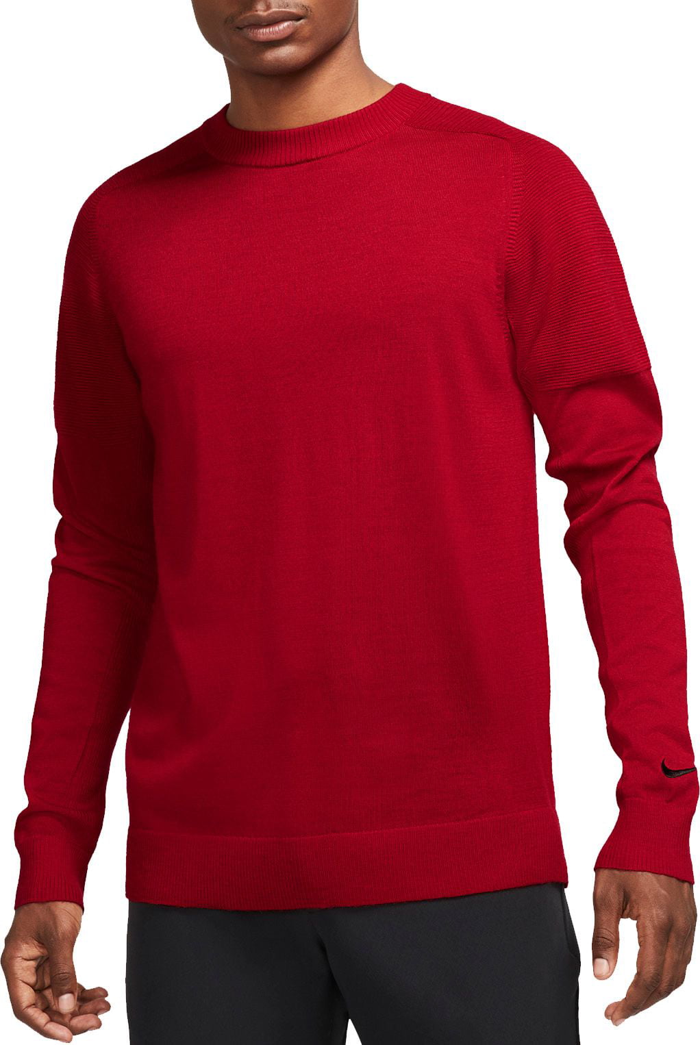 Nike Men's Tiger Woods Knit Golf Sweater, Gym Red, XL