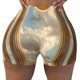 thumbnail image 2 of Fotbe Golden Drapes Pillars Clouds Shorts Sin Costuras – Shorts Deportivos de Cintura Alta para Mujer, Elásticos para Gimnasio, Yoga, Running o Ciclismo-Medium, 2 of 8
