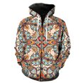 thumbnail image 1 of Sudadera con capucha y cremallera estilo nacional retro para hombre, chaquetas de moda 2024, gran oferta, ropa de calle de primavera de gran tamaño con estampado 3D para adolescentes., 1 of 6