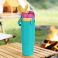 thumbnail image 4 of Ozark Trail 30oz Vacuum-Insulated Stainless Steel Dual Lid Insulated Tumbler, Double Wall Vacuum Insulated Travel Tumbler with Sip & Chug Lid,, Teal, 4 of 10