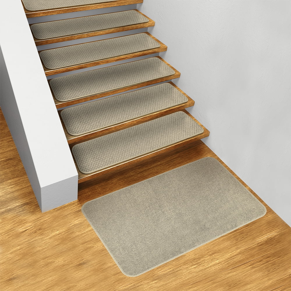Set of 15 SkidResistant Carpet Stair Treads and Matching Landing Rug