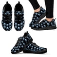thumbnail image 4 of Black Simple Skull Print Lightweight Breathable Summer Knit Shoes Comfortable Outdoor Sneakers Platform Shoes, 4 of 9