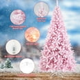 thumbnail image 6 of Amijoy 7.5FT Pre-Lit Snow Flocked Pink Christmas Tree 1100 Tips w/ 450 Lights & 8 Modes, 6 of 7