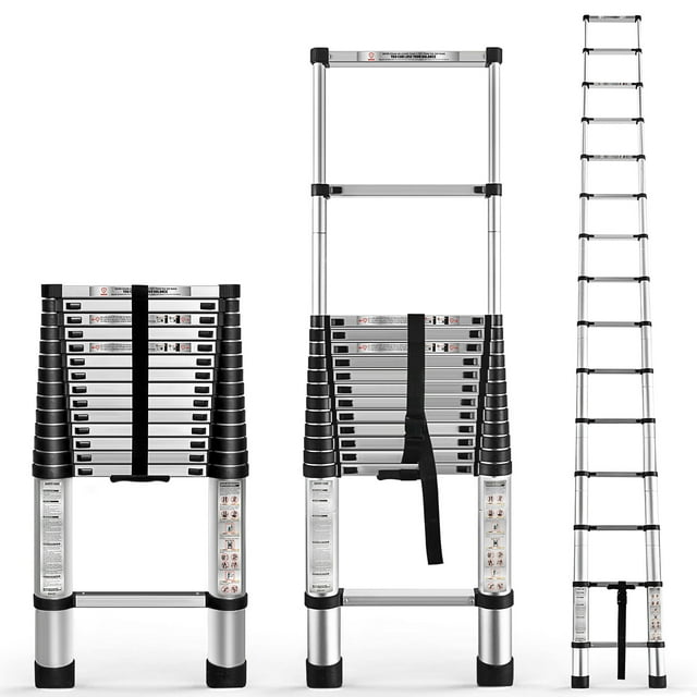 Telescoping Ladder, Aluminum extendable Ladder, Folding Ladder, one