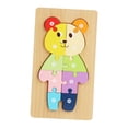 thumbnail image 4 of Rompecabezas de madera para niños de preescolar y jardín de infantes, juguetes Montessori Oso, 4 of 9