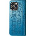 thumbnail image 3 of Wallet Phone Case for iPhone 14 Pro,Cute Cartoon Cat Dog Pattern PU Leather Case with Magnetic Clasp and Cash Card Slots Holder Cover for iPhone 14 Pro (6.1),CD Blue, 3 of 18