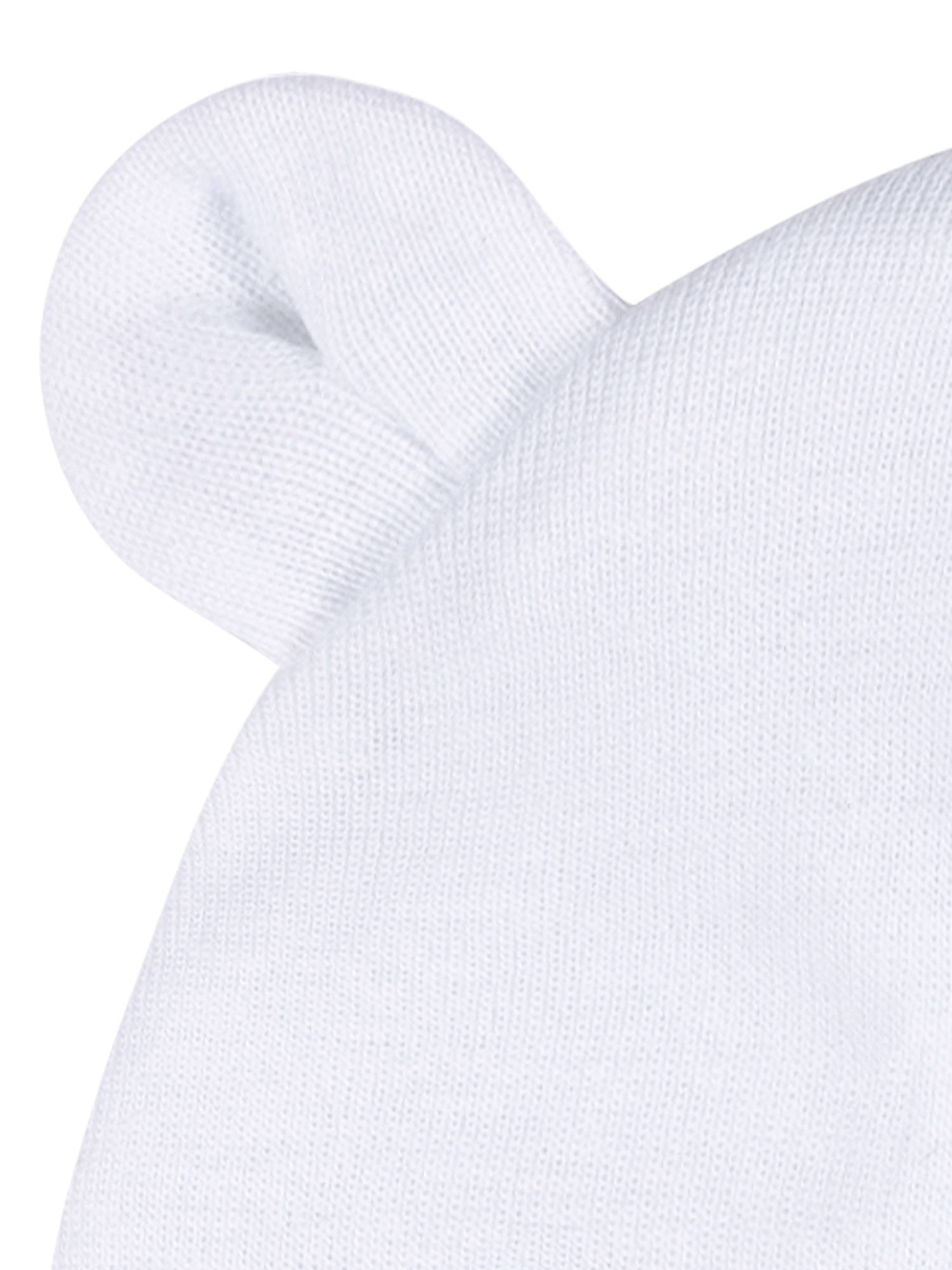 Gerber Baby Boy or Girl Neutral White Cotton Caps with Ears, 3-Pack, Sizes Newborn - 0/6 Months