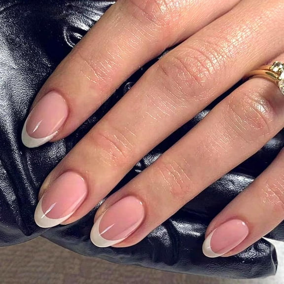 Cat Eye Nails Press ons Short Press on Nails Almond Fake Nails with Glitter Deisgn Glue on Nails Nude Pink Full Cover Acrylic False Nails Glossy Artificial Stick on Nails for Women 24Pcs Nude Pink