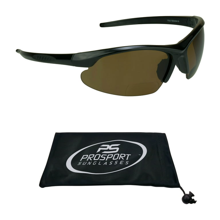 proSPORT Polarized Bifocal Sunglasses Men Women Anti Glare Wrap
