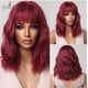 thumbnail image 1 of EASIHAIR, pelucas cortas y rectas de Bob con flequillo, pelo sintético Natural marrón dorado para mujeres, pelucas de fibra resistentes al calor para Cosplay diario Tan Jianjun unisex, 1 of 2