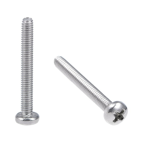 Unique Bargains M2.5x20mm Machine Screws Pan Phillips Head Screw Fasteners Bolts 60Pcs