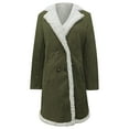 thumbnail image 4 of Women's Casual Long Coat Notched Lapel Winter Warm Overcoat Outdoor Fall Fashion Outerwear, 4 of 4