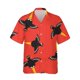 thumbnail image 3 of Venta caliente de verano, nuevas camisetas con estampado 3D, estampado de cuervos, solapa, manga corta, moda de terror, camisetas casuales para hombres, traje, camisetas de un solo pecho, 3 of 4