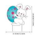 thumbnail image 5 of JHEHF Easter Bunnies Yard Decorations Outdoor Cute Rabbit Garden Signs with Stakes Holiday Welcome Signs for Patio Yard Garden Party Decor 1PCS, 5 of 6