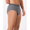thumbnail image 3 of Hanes Ultimate Men's Underwear Briefs Pack - 4-Pack - Cotton-Stretch - Moisture-Wicking Black/Blue/Gray L, 3 of 8