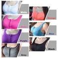 thumbnail image 4 of Graflsoa High-Impact Front-Zip Sports Bra with Adjustable Back Closure, Moisture-Wicking & Breathable Mesh, Removable Padding, Full Cup Support for Yoga, Fitness, and Running - Orange, Size 4XL, 4 of 7