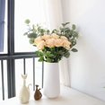 thumbnail image 4 of Zukuco 12 PCS Artificial Roses Single Long Stem Silk Blossom Fake Flower for Home Party Wedding Decoration(Light Champagne), 4 of 7