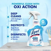 Lysol Bathroom Cleaner OXI Action Spray, Cleaning, Sanitizing, Disinfecting Spray with Hydrogen Peroxide, Bleach Free, Cool Spring Breeze Scent, 32 fl oz
