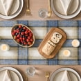 thumbnail image 4 of Sm:)e Blue Light Coffe Farmhouse Plaid Spring Winter Table Runner 13x108 Inch, Winter Rustic Holiday Check Kitchen Dining Table Decor, 4 of 7