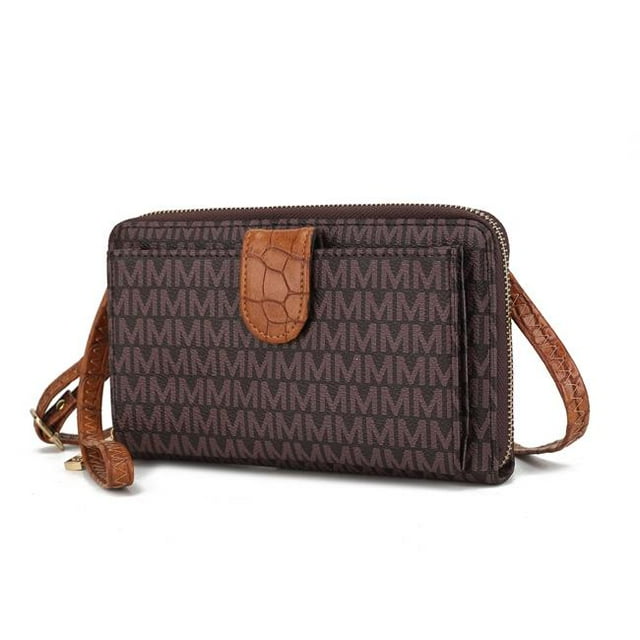 MKF Collection by Mia K. MKF-UM5527BR Olga Smartphone and Wallet Convertible Crossbody Bag