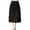 Black, variant on Womens Flowy Skort Wide Leg Plazzo Pants Knee Length (Khaki One Size)