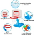 thumbnail image 2 of Indoor mini adjustable basketball stand with ball pump suitable for backyard games, outdoor basketball toys suitable for 28 year old children as gifts, 2 of 5