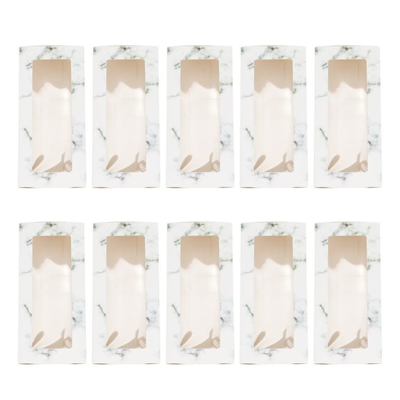 Zehuanyu  20 Pcs Cake Boxes Window Cupcake Portable Roll Packaging Decor