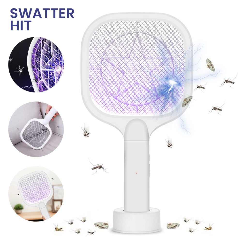 Electric Mosquito 2 in 1 Swatter Insect Fly Handheld 2.0 Rechargeable USB Hot 