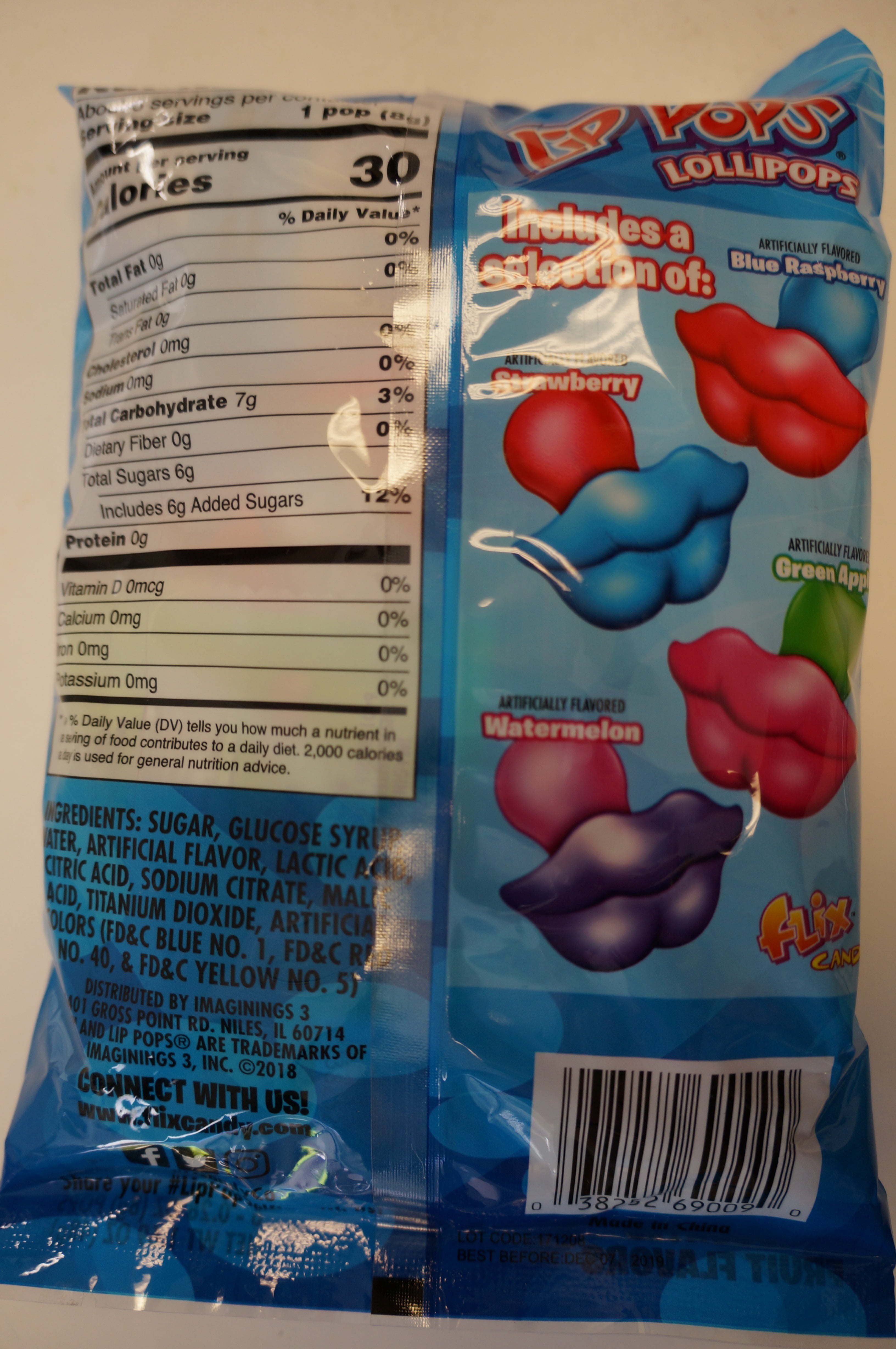Flix Candy 6pk Mini Lip Pops
