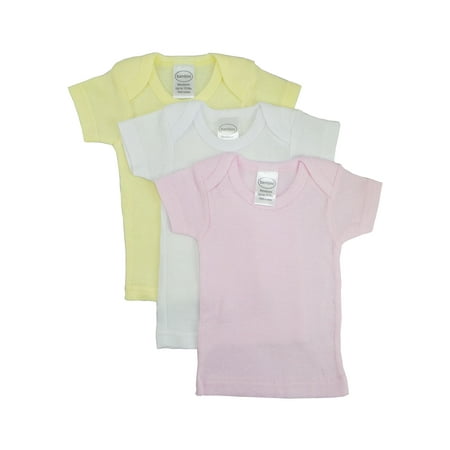 

Bambini Baby Girl s White Yellow Pink Rib Knit Short Sleeve T-Shirt 3 - Pack