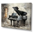 thumbnail image 2 of Designart "Melancholic Melodies Of The Grey Piano" Music Wall Decor, 2 of 7