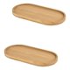 thumbnail image 1 of 2 Piezas De Vajilla, Tabla De Madera, Bandeja Ovalada De Hay, 1 of 10