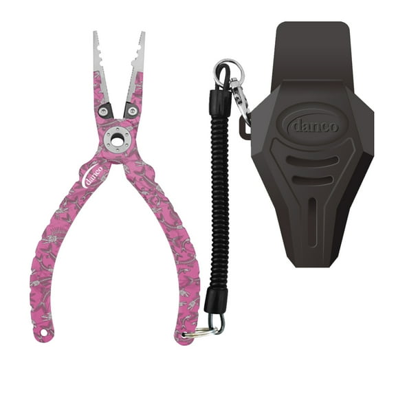Danco Sports Drifter Tournament 7" Aluminum Pliers, Pink Fish Bone