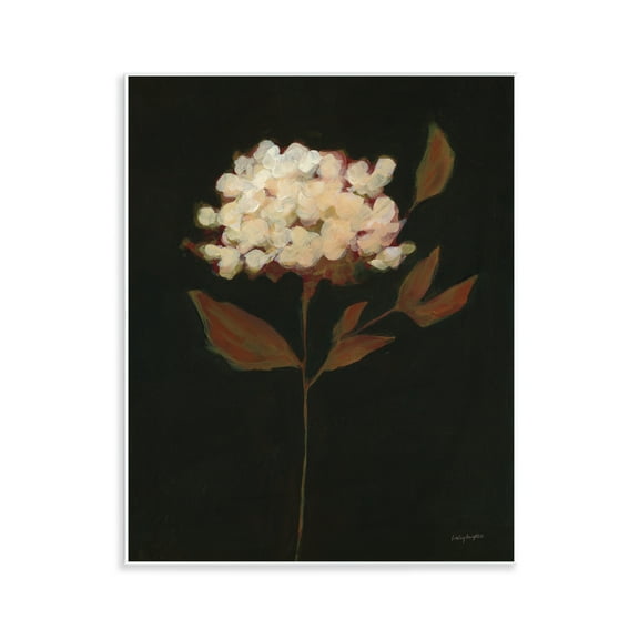 Stupell Industries Dark Fall Flower Botanical & Floral Painting Unframed Art Print Wall Art, 11 x 14