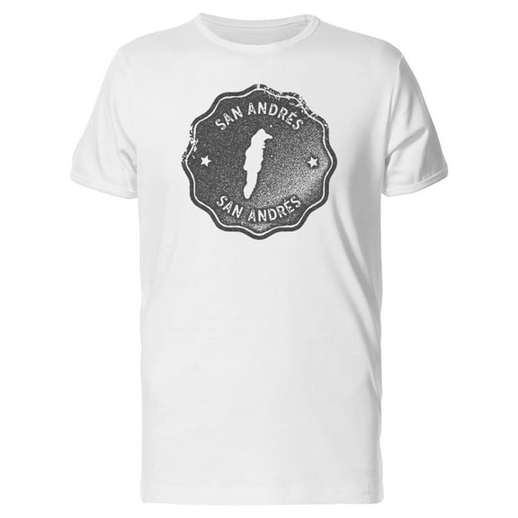 San Andres Grunge Map Tee Men's -Image by Shutterstock